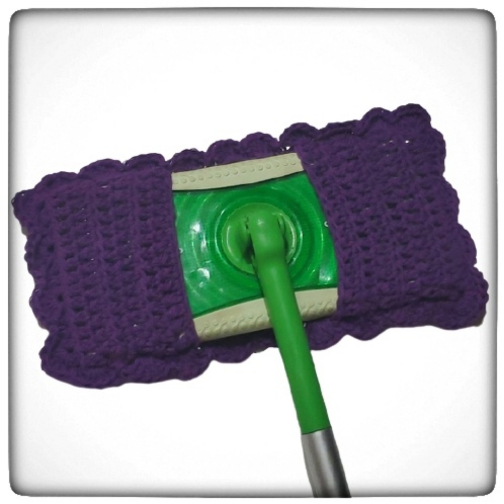 Eco Friendly Organic Reuseable Cotton House Cleaner Mop Cover Cloth-Purple
